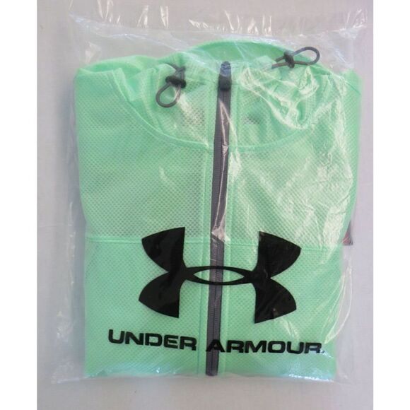 Under Armour 1306456 375 Men's Sz L Green/Gray UA Hybrid Windbreaker Jacket $120 - Picture 7 of 8